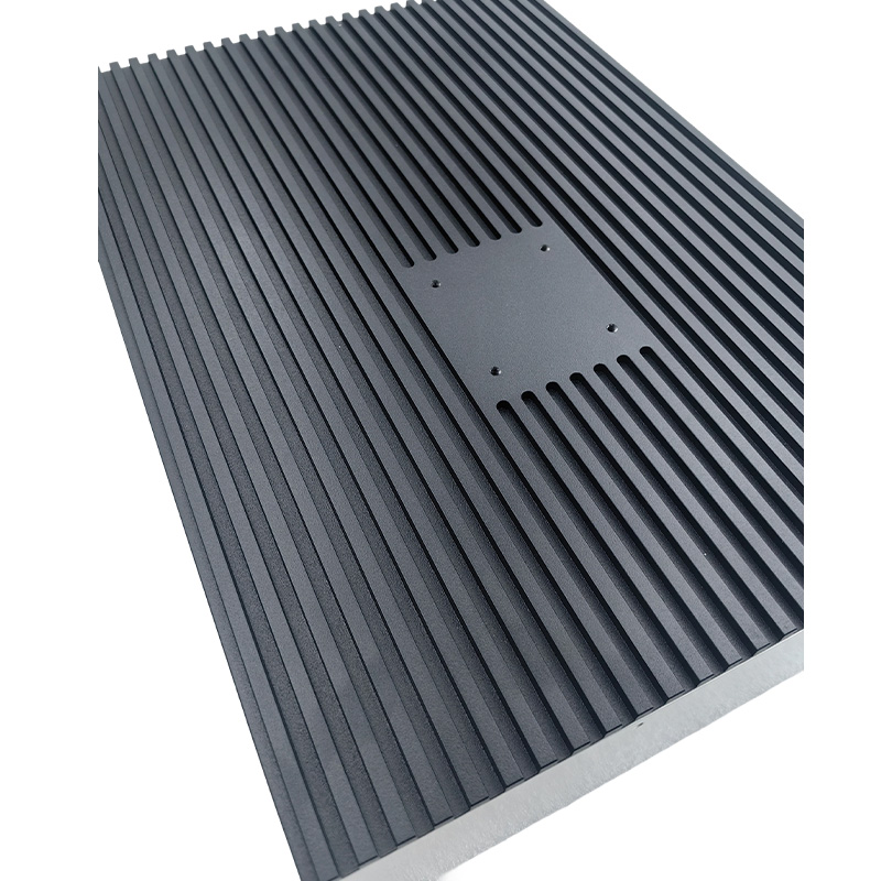 How can the surface of aluminum alloy power supply housing be treated after CNC machining to enhance its protective performance?